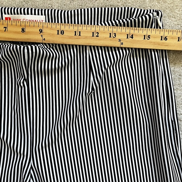 JUDE CONNALY BLACK/WHITE STRIPED PANTS SIZE LARGE MINIMALIST CONTEMPORARY - Picture 4 of 7